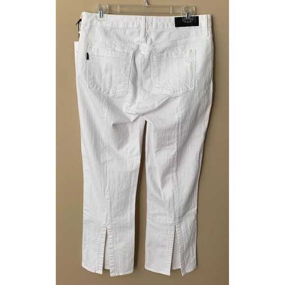Parker Smith Los Angeles Denim Jeans Sz 27 White Slit Back Ankle Pockets NEW A10 - Picture 2 of 11